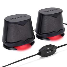 Enhance Sb2 Computer Speakers With Blue Led Light 2.0 Usb Powered Stereo