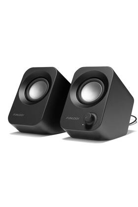 Funlogy 589730094009 Speaker - 14w Stereo Pc Speakers Usb Powered Compact Size With 30 Tilt Des