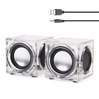 Ggsvcrs100clew Gogroove Clear Cube Usb Powered Wired Pc Speakers 637836600052