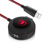 Gm-280red Micolindun External Sound Card Usb Hubs Audio Adapter To Port