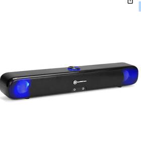 Ggsvubs100boew Gogroove Computer Speaker Led Sound Bar - Sonaverse Sense Usb Powered