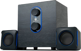 Gogroove Sonaverse Lbr 2.1 Computer Speakers With Subwoofer Usb Powered Pc Spe