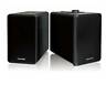H21bk Microlab Wireless Bluetooth Bookshelf Speaker System Wood Leather 878294032256
