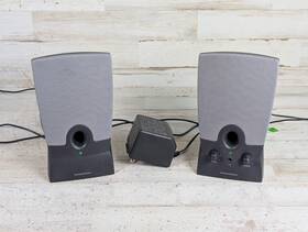 01d4301 Harman Kardon Black Multimedia Speakers 7 Inch Stereo Computer Aux Tested