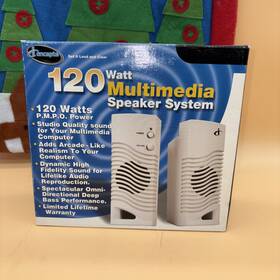 21452 Iconcepts 120 Watts Speakers Nib