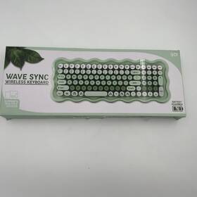 Ijoy 198926005862 Wavy Wired Keyboard Green Slim Design Computer Accessory Open Box