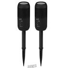 Ilive Waterproof Bluetooth 2-pack Stake Speakers Built-in Rechargeable Batteries