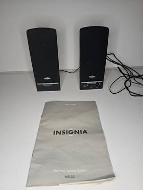 9e15a Insignia Computer Speaker System Set Desktop Multimedia Speakers For Laptop Pc