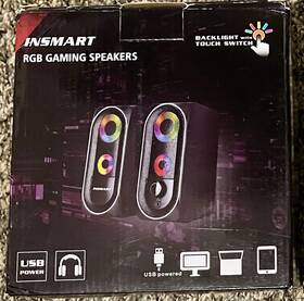 Ym-e11 Insmart Rgb Gaming Speakers Usb Powered Backlight With Touch Switch Pre-owned