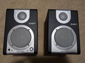 Isp04 Ion Desk Rocker Usb Desktop Computer Stereo Speakers As Is