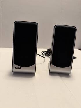 Iwave Sp3024-si 2.0 Channel Desk Speakers Usb 3.5mm Volume Control Black Silver
