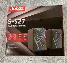 S-527 Jedel Computer Speakers Rainbow Lighting Usb New In Box