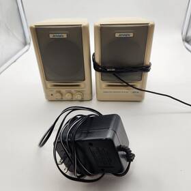 Jps-35 Jensen Vintage Computer Speaker System Desk Shelf Retro With Cords Adapte