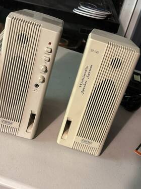 D688729 Juster Multimedia Sp-720 Computer Speakers Pair Vintage Powered Tested