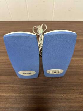 Ps-107 Kinyo Blue Amplified Computer Speakers Very Good