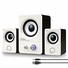 Kowvvioopc Htrise Speakers Subwoofer Computer Pc Desktop Audio Laptop Usb