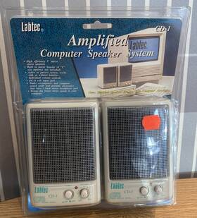 26-2317-3200c Labtec Nip Vintage 1994 Cd-1 Computer Amplified Sound Speaker System Sealed New