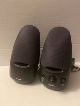 970082-0403 Labtec Spin 75 Multipurpose Stereo Speaker System Pc Computer Sleek Compact