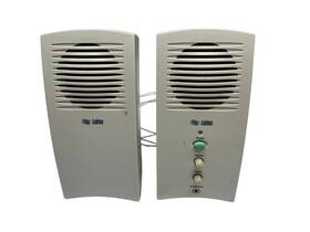 Lcs-1015 Labtec Stereo Pc Speakers Volume Treble Controls Gray