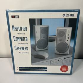 Lcs-1400 Labtec Vintage Amplified Computer Speakers Nos