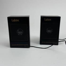Labtec Ss-10 Micro Speaker System Vintage Compact Desktop Computer Speakers 3.5m