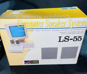 Ls-55 Laser Station Rare 1980 New Retail Computer Speakers - 3 In X 2 Rm2-win