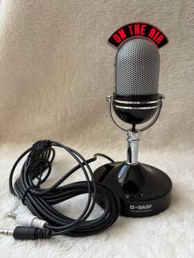 1670-10bk Leeds Leed S On The Air Internet Microphone Computer Speaker With Cord Works