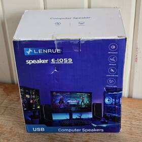 E-1059 Lenrue Mini Digital Usb Computer Speakers - Black