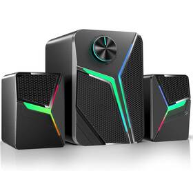 N191 Lenrue Computer Speakers For Desktop With Subwoofer Pc Light