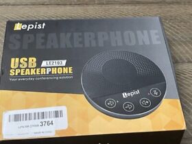 Le2103 Lepist Usb Speakerphone Microphone Conference Omnidirectional Opened New