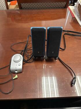 Logitech 0085 Z3 Replacement Satellite Speakers With Wired Remote 2.1 Tested Working
