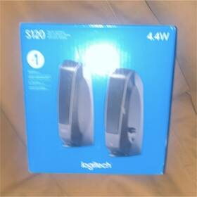 980-000509 Logitech S120 Stereo Speakers 4.4w Rms Wired Volume Control Headphone Jack
