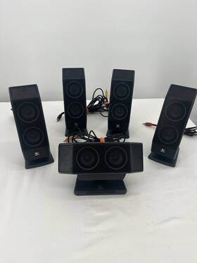 E6a2 Logitech Eagle Speakers Surround Sound Adjustable Computer Sides Center