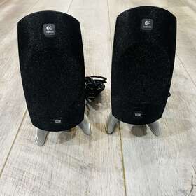 R617 Logitech 2 Logitec Thx Computer Satellite Speakers Pair Tested Works Vtg