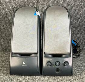 S-0083a Logitech X-120 Multimedia Desktop Audio Satellite Speakers Pair 120v