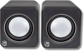 Manhattan 313056013079 Usb Powered Stereo Speaker System - Small Size With Volume Control &