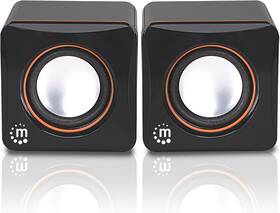 Manhattan 445004876887 Usb Powered Stereo Speaker System - Small Size With Volume Control &