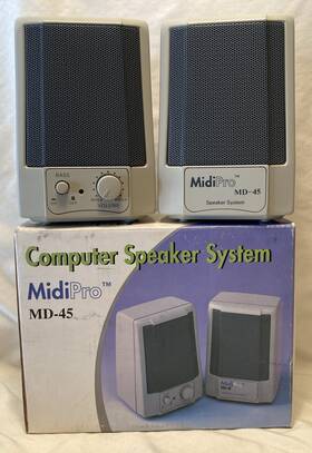 Md-45 Midipro Computer/cassette/cd Player Speaker System Brand New In Box