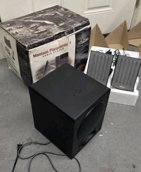 351.0163 Monsoon Planarmedia 9 2.1 Audio Computer Speaker System In Box