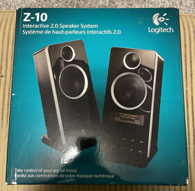 S-0243a New Logitech Z-10 Interactive 2.0 Speaker System With Portable Lcd Display Sealed