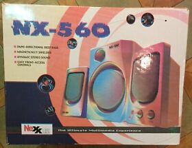 Nexxus Multimedia Gray Subwoofer System 560watts Sub Plus 2 Speakers