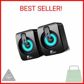 Njsj 313100069014 Computer Speakers 2.0 Wired Desktop Speaker Usb Powered 3.5 Mm Aux-in Vol