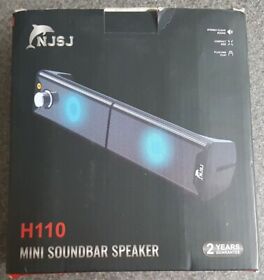 H110 Njsj Mini Soundbar Detachable Speakers With Rgb Lights