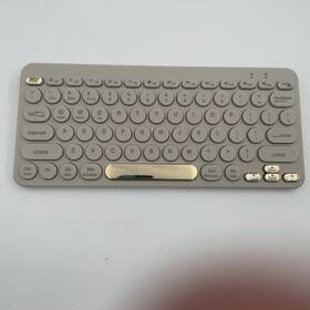 North 810125119507 Compact Round Key Wireless Keyboard - Beige