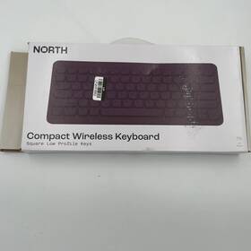 North 810125119538 Compact Square Key Wireless Keyboard - Plum Purple Radio Frequency