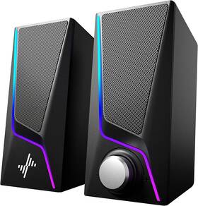 Nylavee 445016213243 Computer Speakers Pc With 6 Lighting Modes Usb Powered Speak