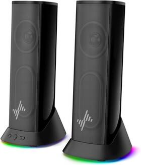 Nylavee 602835954215 Computer Speakers Hi-fi Stereo Pc With 9 Led Lighting Modes