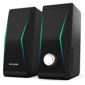 Nylavee 783970915870 Computer Speakers Bluetooth 5.0 Hi-fi Stereo Pc 4 Dynamic Lighting