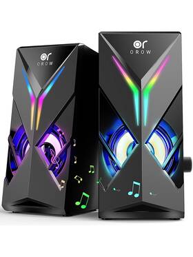 Ororow 711523462090 Orow Computer Speakers Desktop With Various Colorful Led 10w Gam Inch