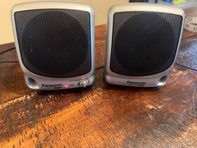 Rp-sp35 Panasonic Silver Active Speaker System Left And Right Tested Works